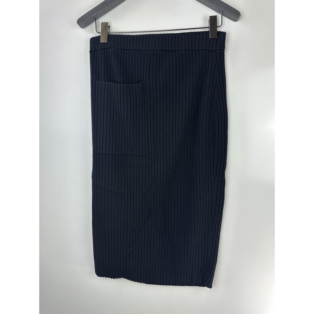 Universal Standard Ribbed Knit Patch Pocket Pencil Skirt Black M Plus Size 18 20 - Picture 10 of 11